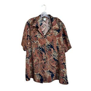 Studio C Classic Collection Women's Design Brown Top